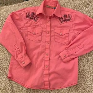Wrangler Pink Western buttondown